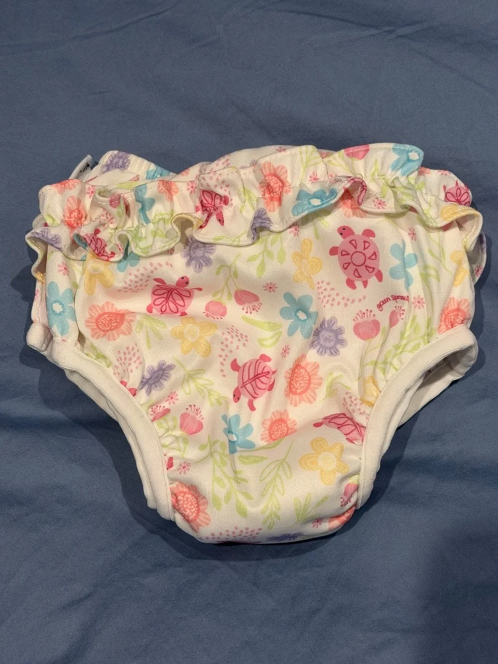 NWOT GREEN SPROUTS Eco-Swim Diaper, Floral Pink & Pastel (18 mos 22-25 lbs)